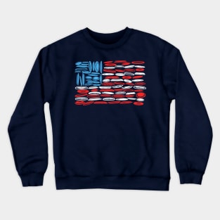 Disc Golf American Flag USE Patriotic Frisbee Crewneck Sweatshirt